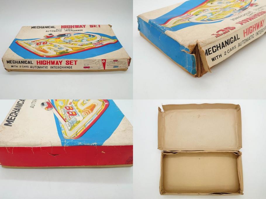 NEWS-BOY　三輪車(VELOCIPEDE)　ACROBAT MONKEY　WHISTLING SPACE TOP SET　ジャンピングコマ　かんらん車　Playland Express　のりものあそび　FAIRYLAND TRAIN SET　HIGHWAY SET　ブリキのおもちゃ10点セット(猿、遊園地、観覧車、乗り物、ゼンマイ歩行、フィギュア、人形、玩具、日本製)(R-078506)