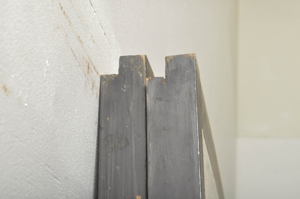 アンティーク建具　和モダンな空間づくりにおすすめなガラス入り障子戸2枚セット(引き戸、ガラス帯戸)(R-076388)