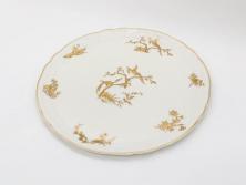 ビンテージ　フランス　BERNARDAUD(ベルナルド)　LIMOGES(リモージュ)　上品な金彩が美しいプレート(B&C、鳳凰、草花、エリザベス女王、記念モデル、ヴィンテージ、大皿、皿、飾り皿、洋食器)(R-078508)
