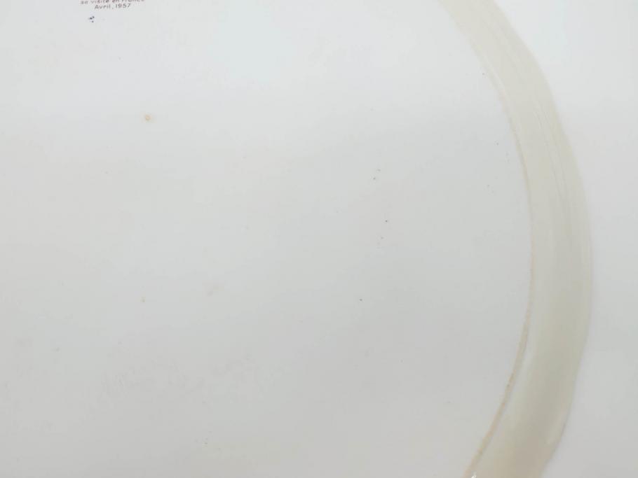 ビンテージ　フランス　BERNARDAUD(ベルナルド)　LIMOGES(リモージュ)　上品な金彩が美しいプレート(B&C、鳳凰、草花、エリザベス女王、記念モデル、ヴィンテージ、大皿、皿、飾り皿、洋食器)(R-078508)
