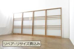 アンティーク建具　ペイント仕上げ限定　かわいいデザインのアイアンゲート1枚(鉄扉、フェンス)(R-076081)