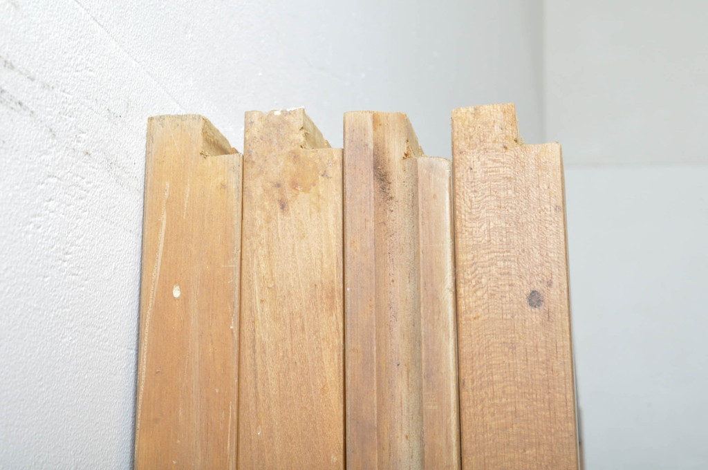 アンティーク建具　レトロな空間を演出するガラス戸4枚セット(引き戸)(R-076384)