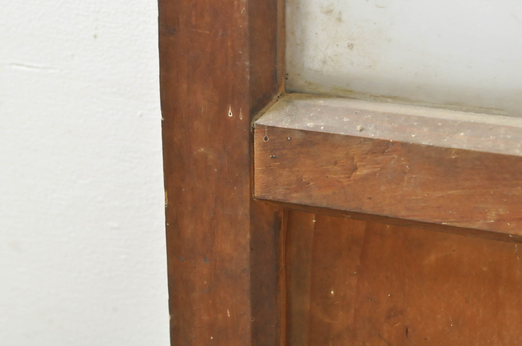 アンティーク建具　どこか懐かしさを感じるガラスドア1枚(扉、ガラス戸)(R-077427)