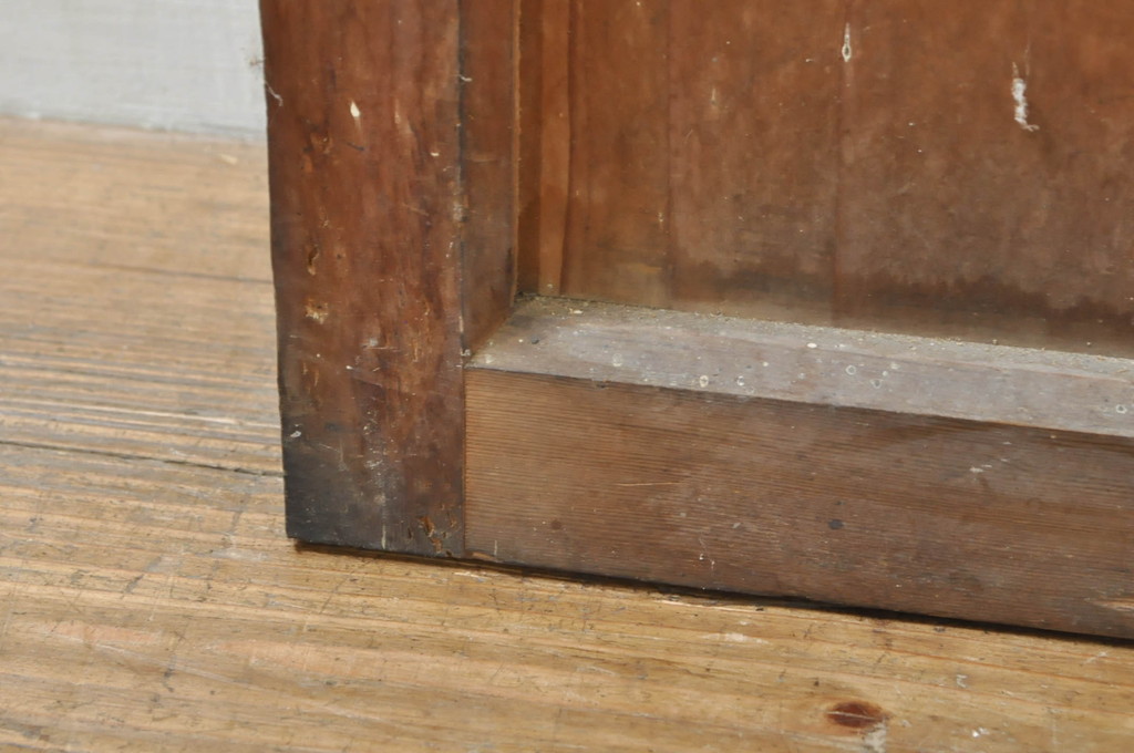 アンティーク建具　どこか懐かしさを感じるガラスドア1枚(扉、ガラス戸)(R-077427)