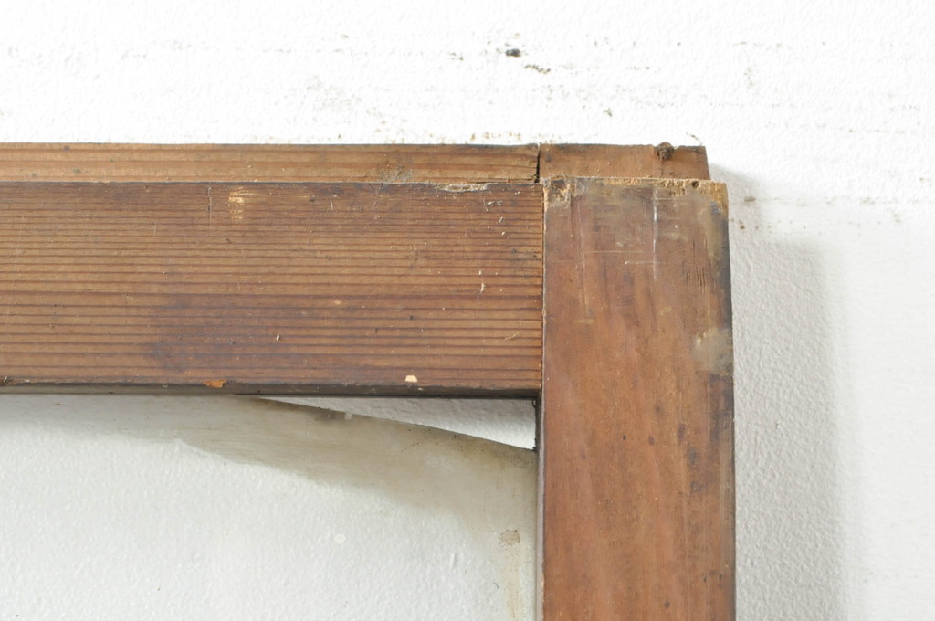アンティーク建具　どこか懐かしさを感じるガラスドア1枚(扉、ガラス戸)(R-077427)