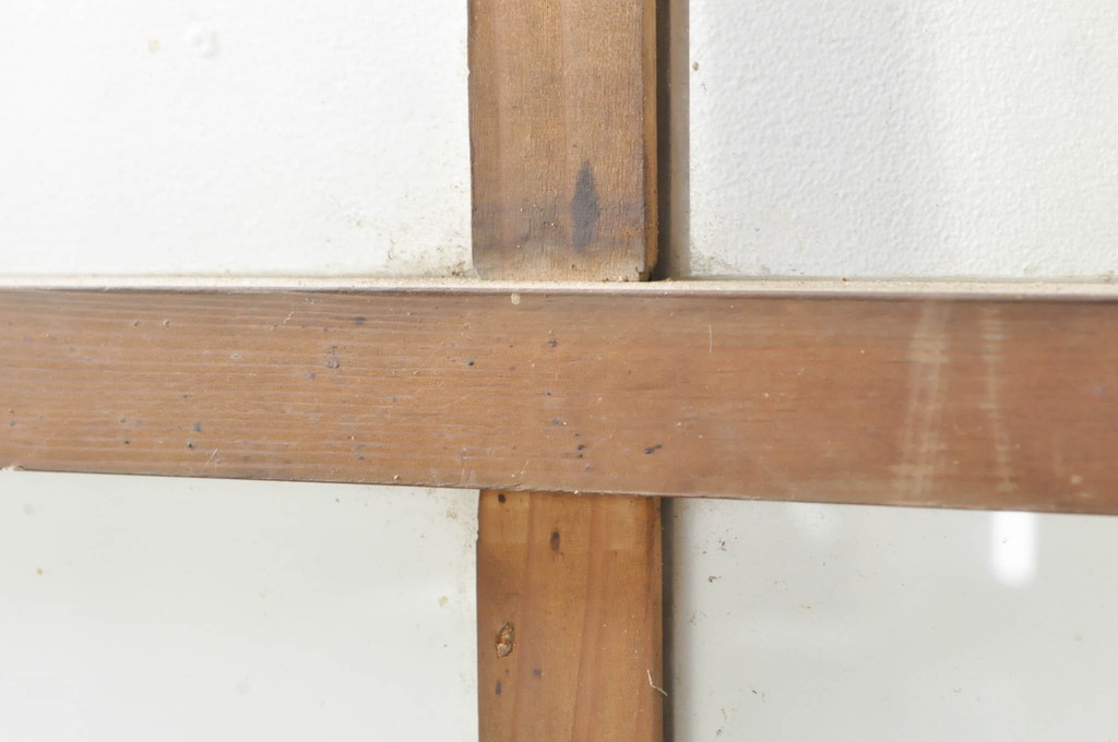 アンティーク建具　どこか懐かしさを感じるガラスドア1枚(扉、ガラス戸)(R-077427)