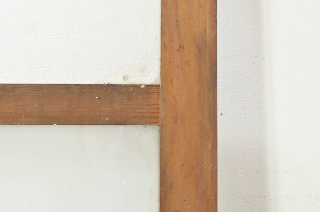 アンティーク建具　どこか懐かしさを感じるガラスドア1枚(扉、ガラス戸)(R-077427)