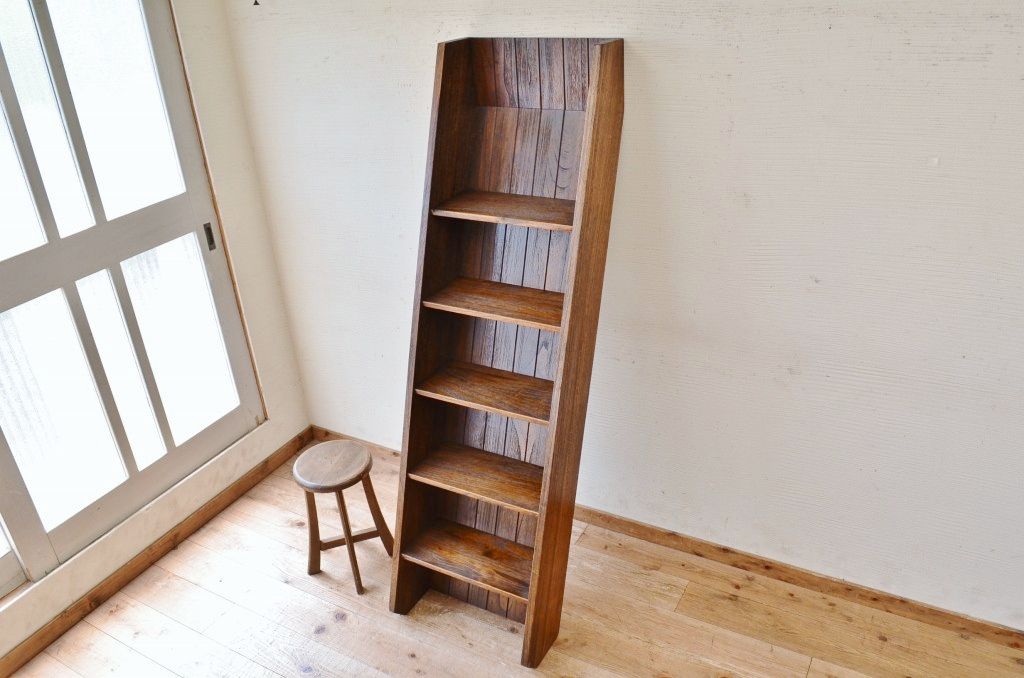 アンティーク家具　高級品!総桐材の階段風飾り棚(陳列棚)