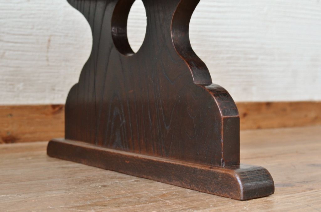 アンティーク家具　古民具　古い欅材の漆の綺麗な木目の素晴らしい文机
