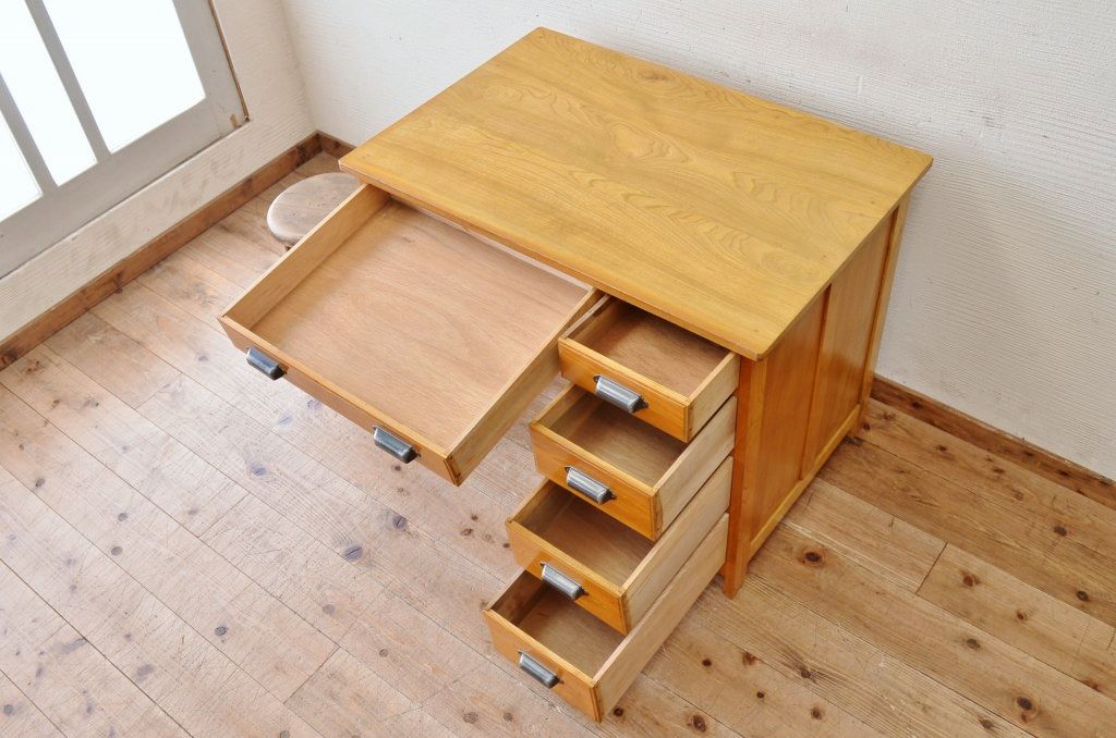 ★極上美品!アンティーク片袖机(テーブル)