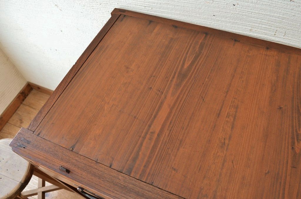 アンティーク家具　古民具　最高級欅材特別注文作り　前面総玉杢茶箪笥
