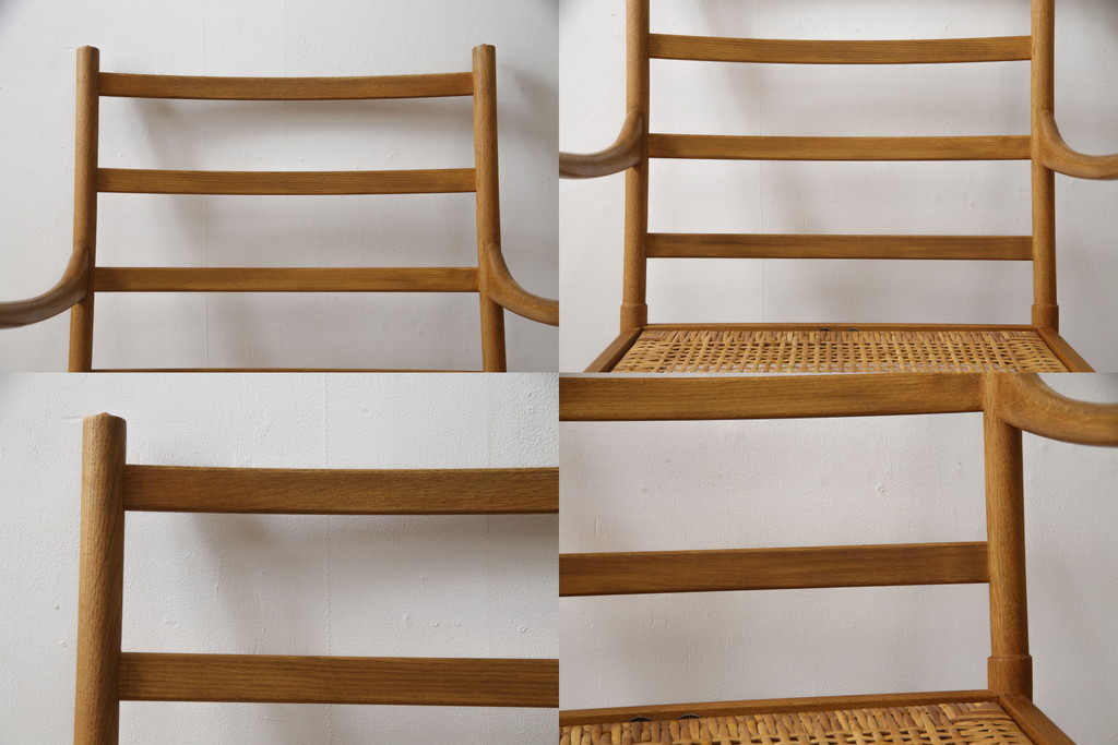 デンマークビンテージ　P.Jeppesen Mobelfabrik 　PJ Furniture(P.J.ファニチャー社)　Ole Wanscher(オーレ・ヴァンシャー) 　本革(レザー)　PJ149 Colonial Chair(コロニアルチェア)　ミッドセンチュリースタイルの空間づくりにおすすめのアームチェア(イージーチェア、1人掛けソファ、ヴィンテージ、北欧)(R-077899)
