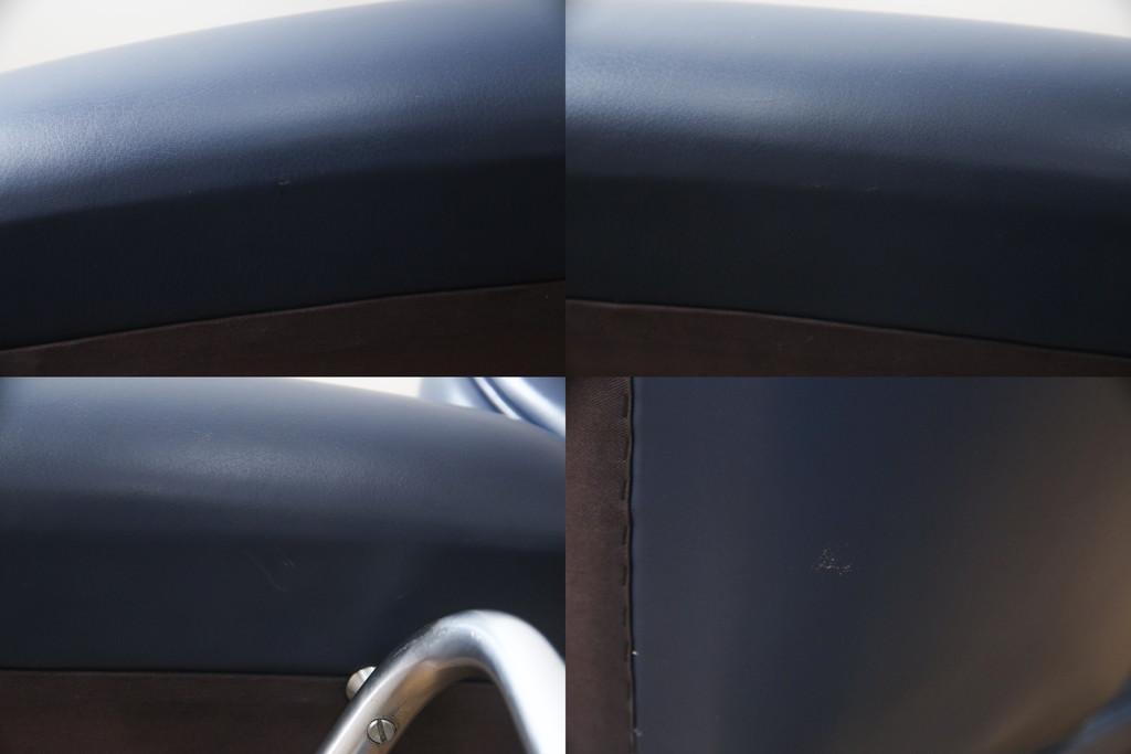 中古　デンマーク　Hans J Wegner(ハンス・J・ウェグナー)デザイン　EJ 100　ユニークなデザインが空間のアクセントになる本革オックスチェア(1人掛けソファ、サロンチェア、1P、レザー、北欧)(定価約170万円)(R-060733)