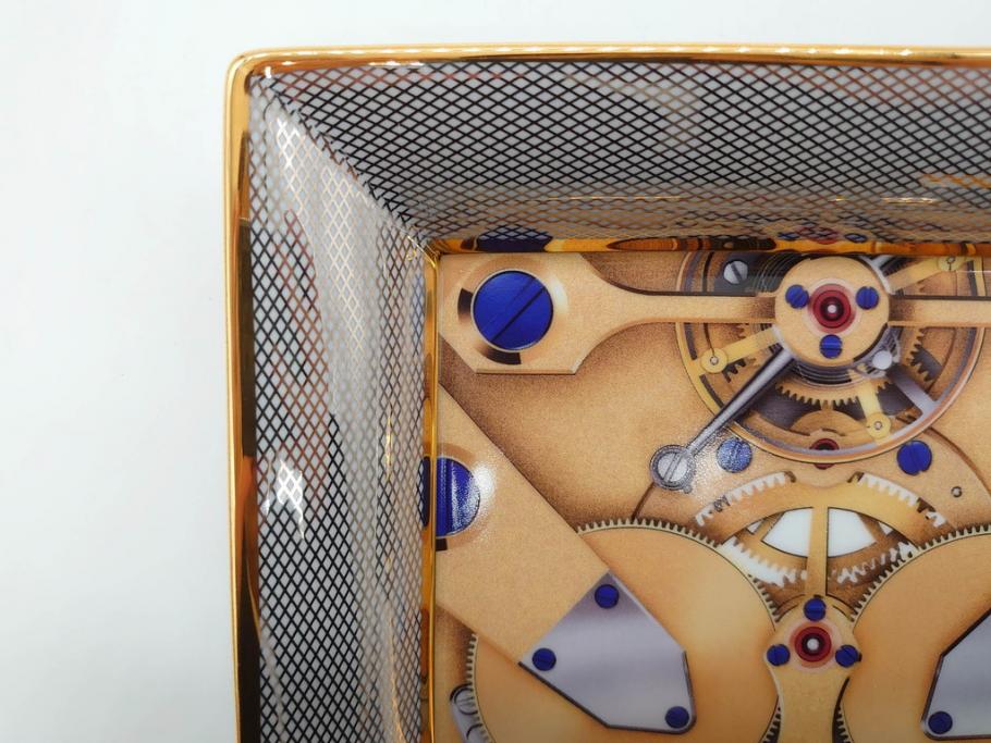 レア　スイス　時計ブランド　F.P.JOURNE(フランソワ・ポール・ジュルヌ)　Invenit et Fecit　LIMOGES(リモージュ)　大胆に描かれた時計柄が印象的なトレイ(ノベルティ、記念品、皿、トレー、小物入れ、30th Anniversary)(R-071806)