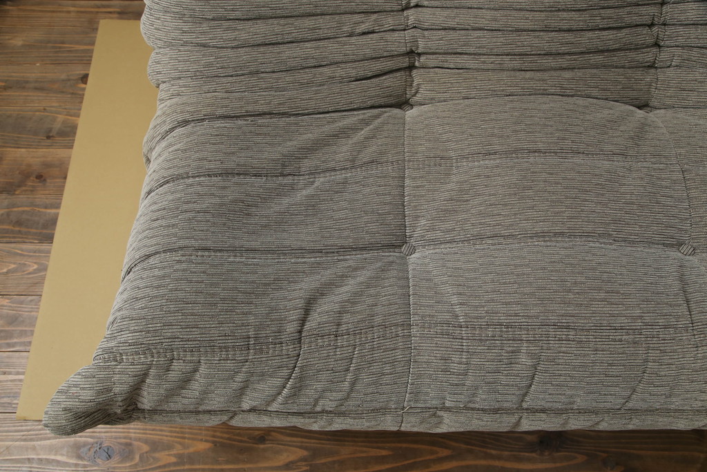 中古　フランス家具　ligne roset(リーン・ロゼ)　ROSETTOGO(ロゼトーゴ)　洗練されたモダンデザインが目を引く二人掛けソファ(リーンロゼ、2人掛け、ローソファ)(R-068619)