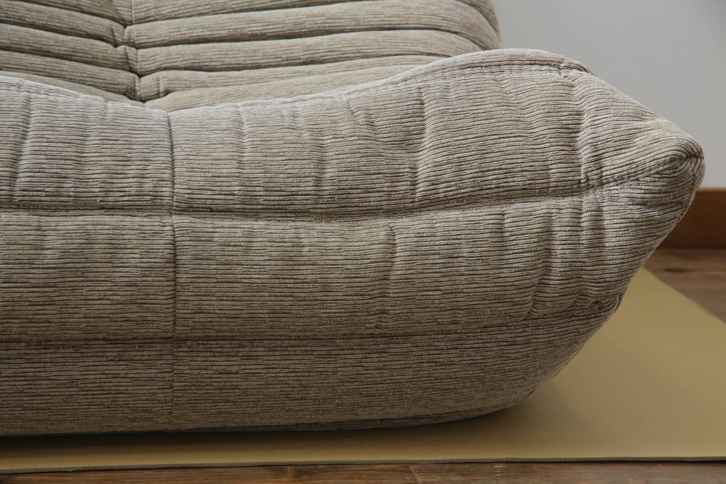 中古　フランス家具　ligne roset(リーン・ロゼ)　ROSETTOGO(ロゼトーゴ)　洗練されたモダンデザインが目を引く二人掛けソファ(リーンロゼ、2人掛け、ローソファ)(R-068619)