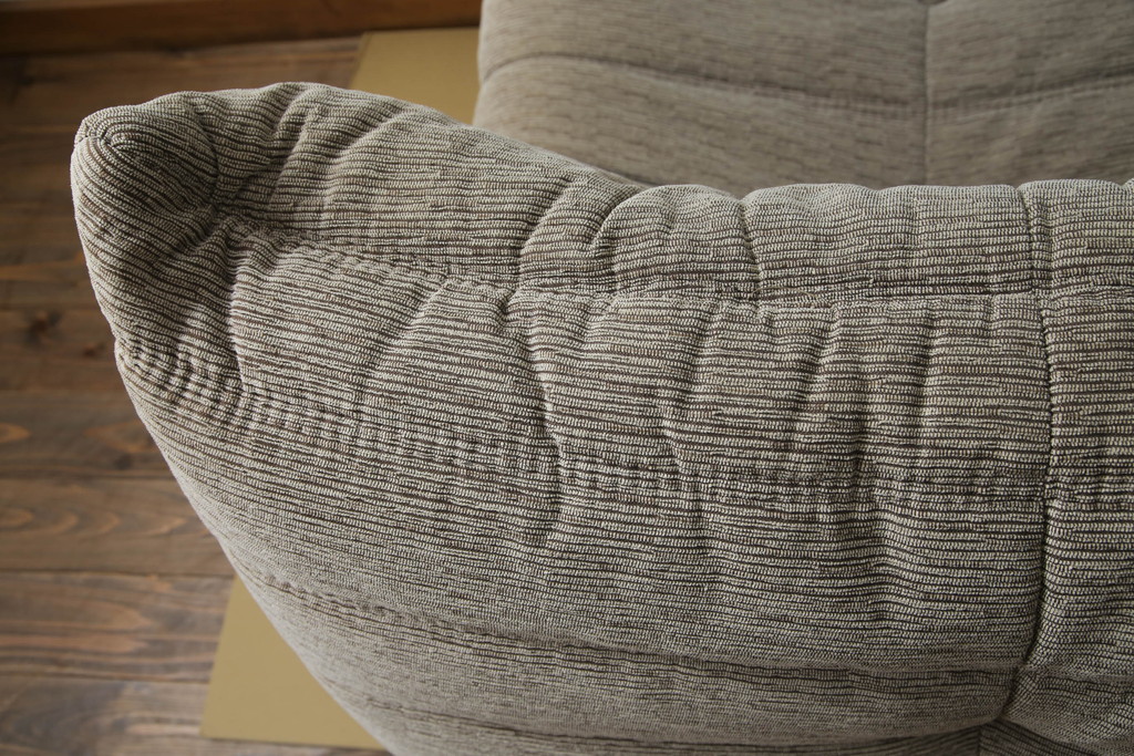 中古　フランス家具　ligne roset(リーン・ロゼ)　ROSETTOGO(ロゼトーゴ)　洗練されたモダンデザインが目を引く二人掛けソファ(リーンロゼ、2人掛け、ローソファ)(R-068619)