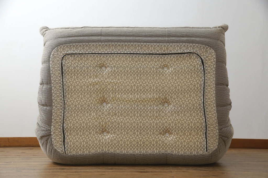 中古　フランス家具　ligne roset(リーン・ロゼ)　ROSETTOGO(ロゼトーゴ)　洗練されたモダンデザインが目を引く二人掛けソファ(リーンロゼ、2人掛け、ローソファ)(R-068619)