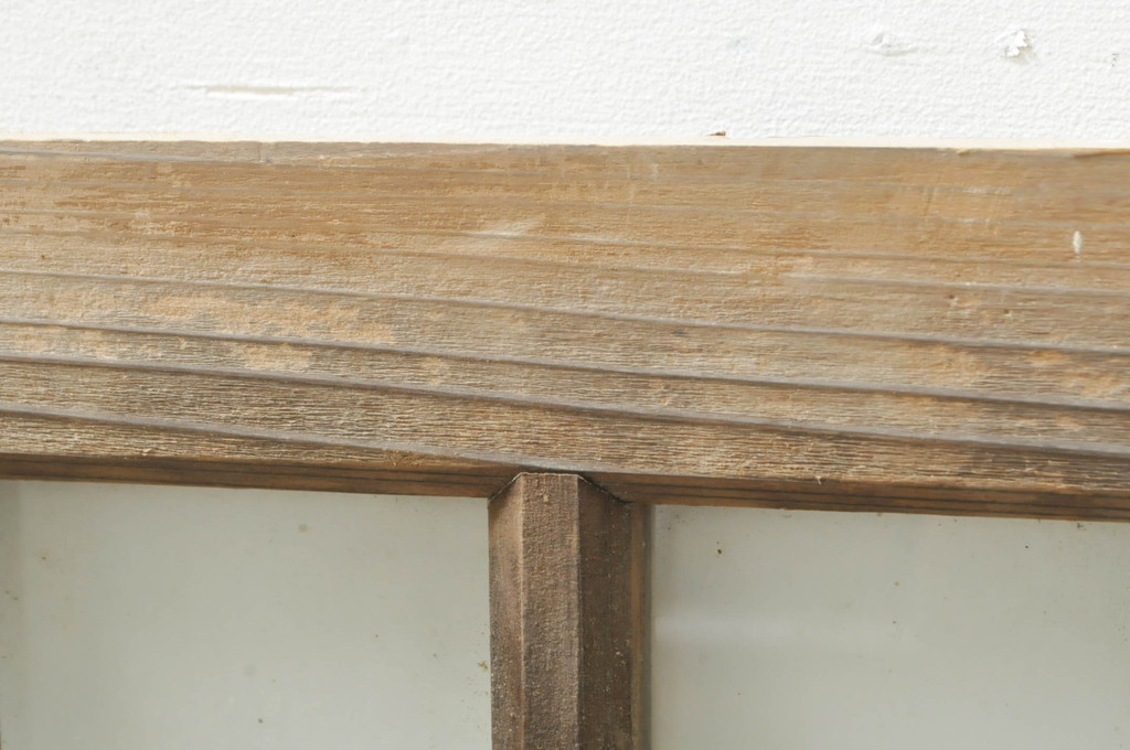 アンティーク建具　レトロな空間作りにおすすめなガラス窓4枚セット(引き戸、ガラス戸)(R-076597)