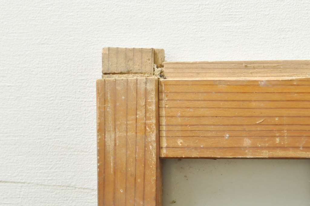 アンティーク建具　レトロな空間作りにおすすめなガラス窓4枚セット(引き戸、ガラス戸)(R-076597)