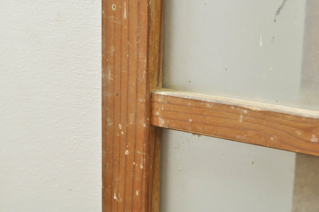 アンティーク建具　レトロな空間作りにおすすめなガラス窓4枚セット(引き戸、ガラス戸)(R-076597)