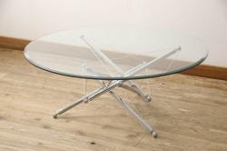 中古　Cassina(カッシーナ)　713　スタイリッシュなデザインがワンランク上の暮らしを演出するローテーブル(センターテーブル、カクテルテーブル、カフェテーブル、コーヒーテーブル、ラウンドテーブル)(定価約46万円)(R-064037)