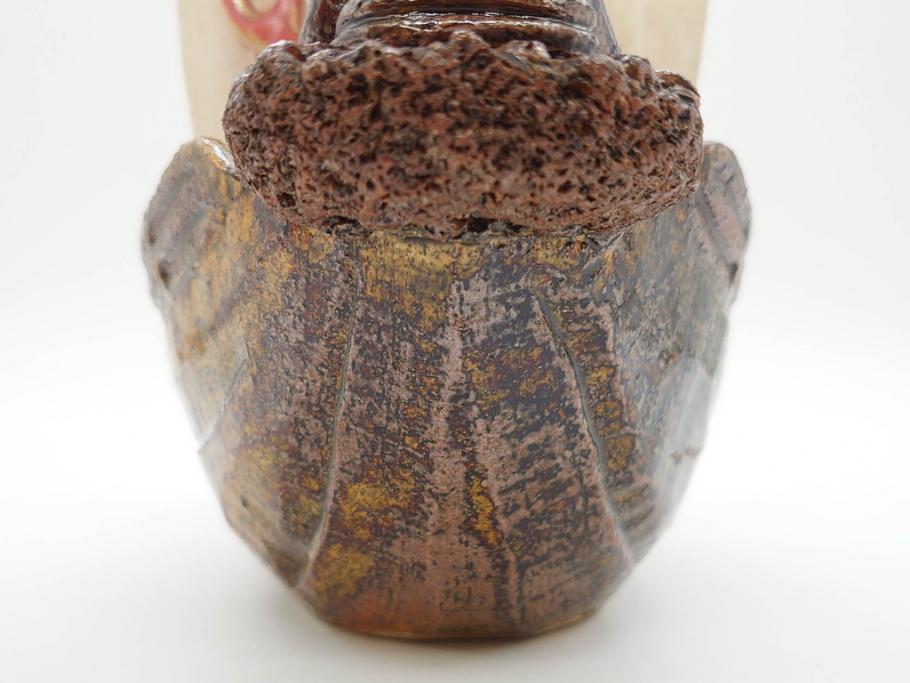 伊東陶山　高さ約20cm　細部まで丁寧に作られた宝舟(商売繁盛、宝船、縁起物、帆船、七福神、八仙、置物、オブジェ、共箱付き)(R-078649)