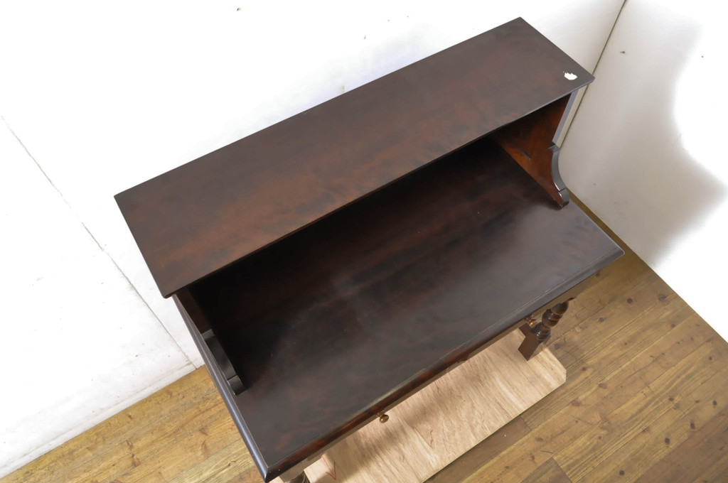 中古　松本民芸家具　シックな書斎作りにおすすめのデスク(平机、ワークデスク、在宅ワーク用、在宅用)(R-064206)