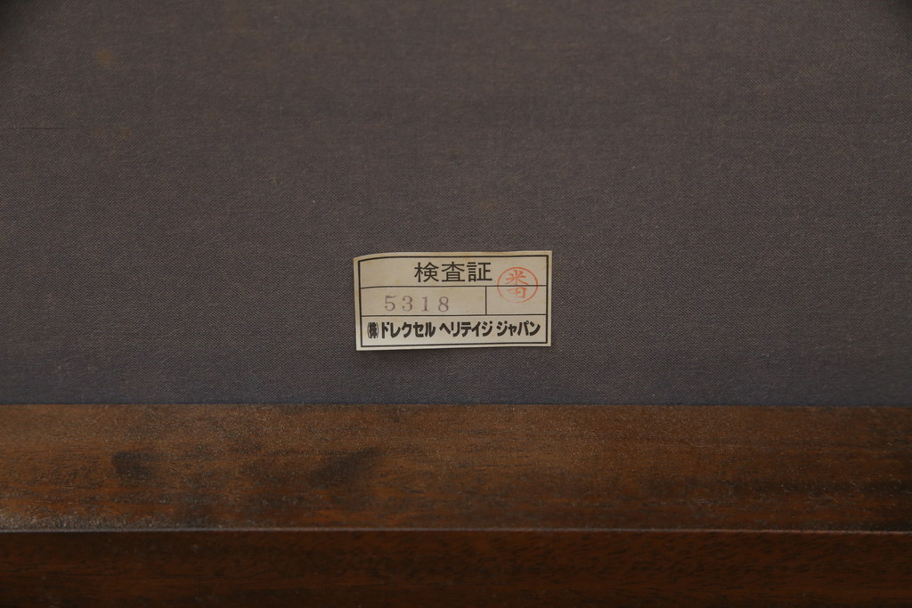 中古　美品　DREXEL HERITAGE(ドレクセルヘリテイジ)　Triune(トライユン)　Eグレード　J2440　直線的なフォルムが美しいスツール(オットマン、椅子、イス、チェア)(定価約10万円)(R-067110)