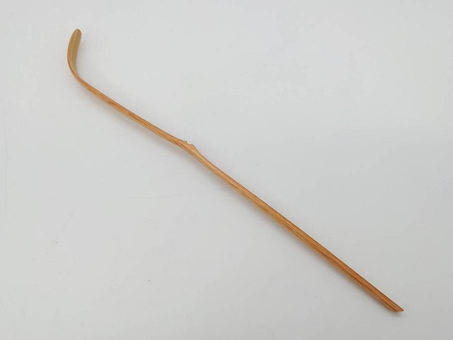 利休　泪写　花押　上品な和の雰囲気溢れる茶杓(竹、筒付き、茶道具、共箱付き、外箱付き)(R-072280)