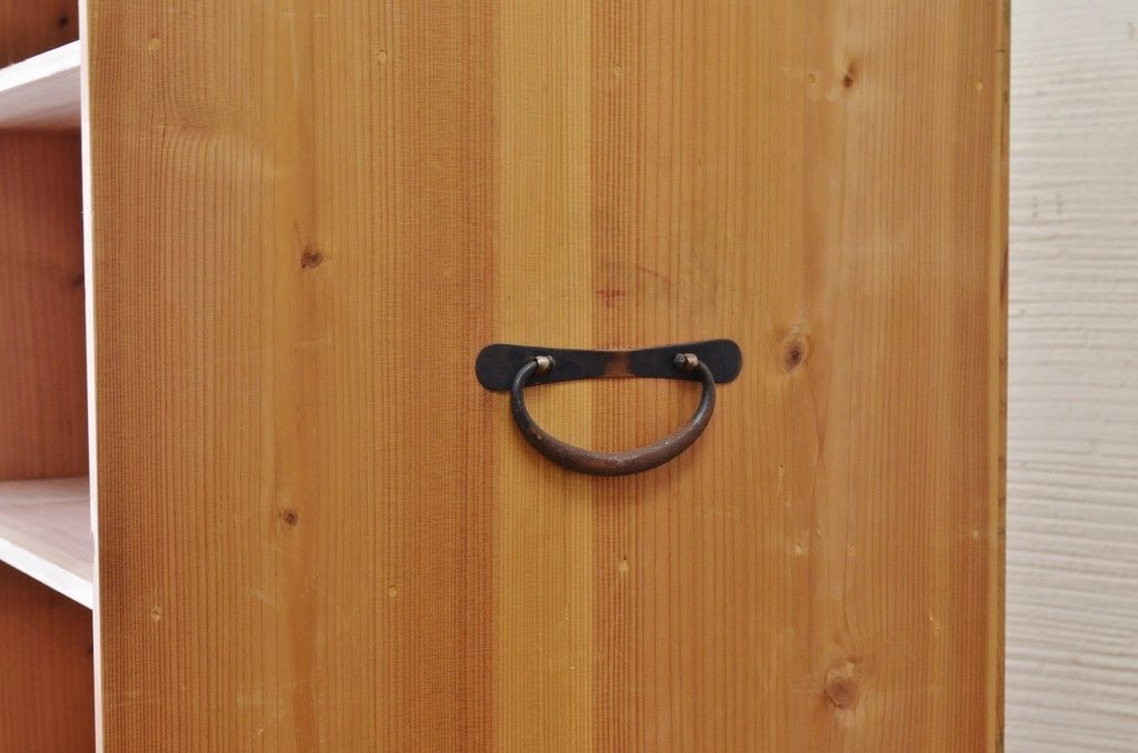 アンティーク家具　古い木味のアンティーク飾り棚(収納棚、飾り棚)1