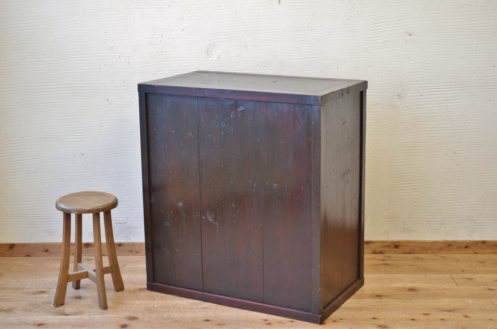 アンティーク家具　古民具　骨董　明治時代味のある九杯引き出し時代箪笥