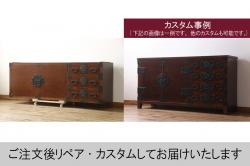 中古　DREXEL HERITAGE(ドレクセルヘリテイジ)　Triune(トライユン)　気品溢れるエレガントなマホガニー材製チェスト(引き出し、サイドボード、サイドチェスト)(R-068929)