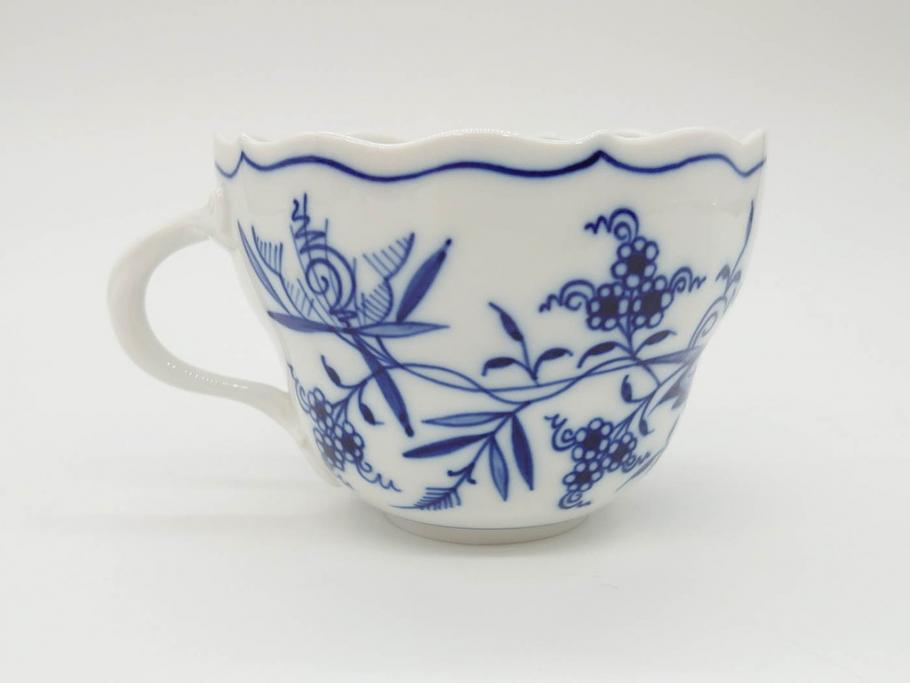 ドイツ　マイセン　Meissen　ブルーオニオン　美しい意匠が上品な雰囲気を高めるカップ&ソーサー2客セット(洋食器、C&S)(R-072288)