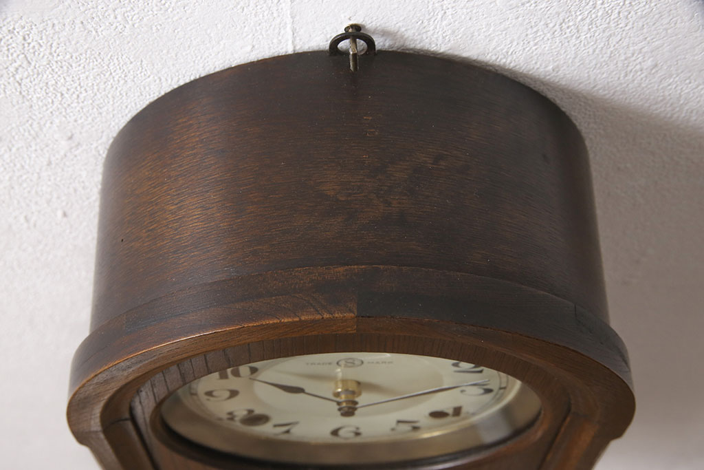 アンティーク時計　精工舎(SEIKOSHA、セイコー)　電池式　大正ロマン　昔懐かしい雰囲気が魅力の掛け時計(柱時計、振り子時計、古時計)(R-054414)