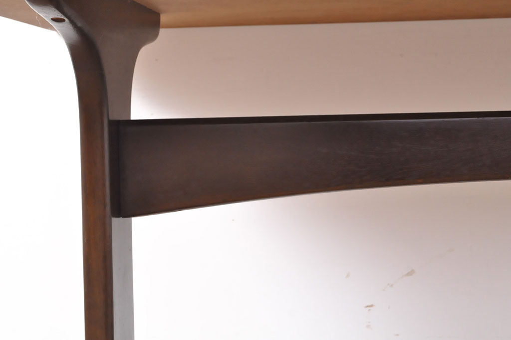 和製ビンテージ　昭和レトロ　辻木工　プリント合板　レトロなデザインがかわいらしいダイニングテーブル(作業台、ヴィンテージ)(R-054224)