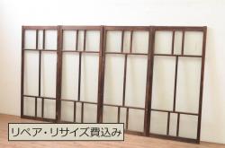 アンティーク建具　すらっとした佇まいが上品なガラス扉(ドア、建具)(R-050565)