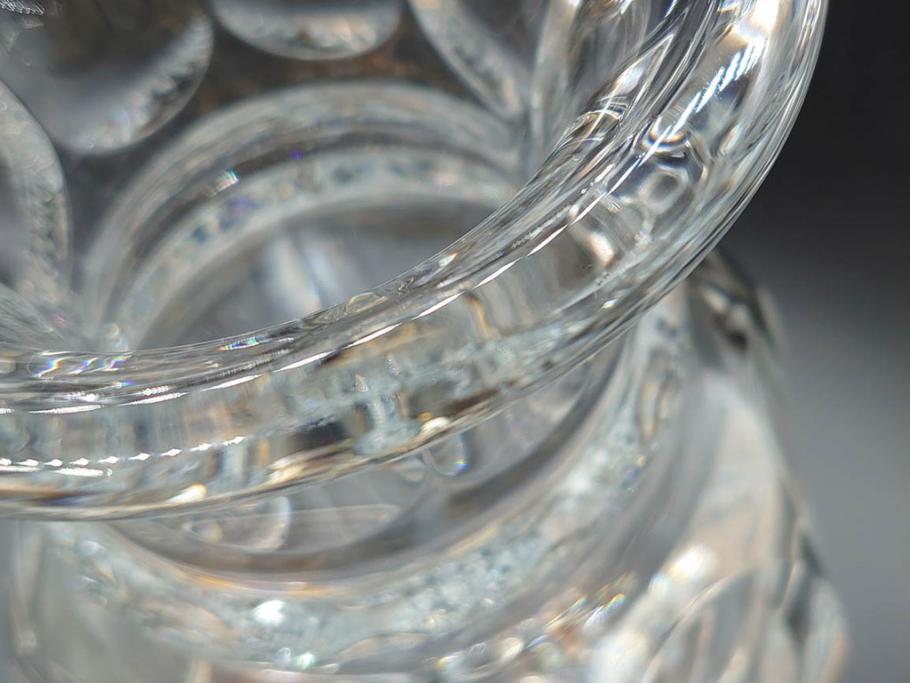 フランス　Baccarat　バカラ　エウリュディケ　約36cm　なめらかなフォルムが上品さを高める花瓶(フラワーベース、花入、花器、フルレッドクリスタルガラス、箱付き、Eurydice)(R-072298)
