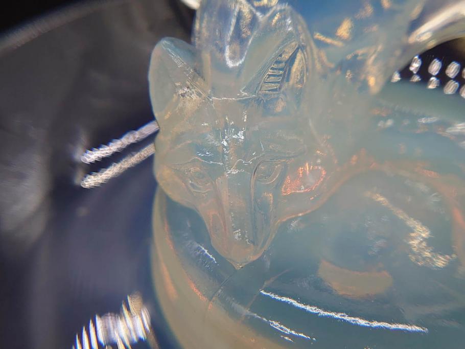 1926年 ルネ・ラリック(R.LALIQUE) キツネ オパルセントガラス