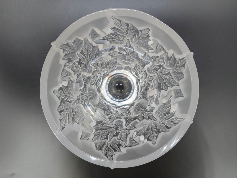 フランス　LALIQUE(ラリック)　シャンゼリゼ　クリスタル　繊細なデザインが輝きを放つフラワーベース(花瓶、花入、花器、ガラス、箱付き)(R-072308)