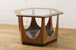 和製アンティーク　上手物　空間のアクセントになる格子センターテーブル(ローテーブル、座卓)(R-063552)