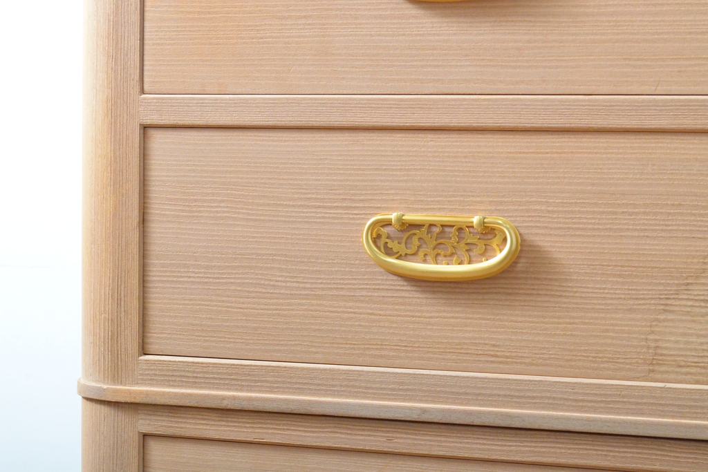 中古 紀州箪笥 伝統工芸士 中田静夫 温かみのある木色が魅力的な総桐箪笥(定価約200万円)(胴丸、和タンス、桐たんす、収納箪笥、衣装タンス)(R-059477)  | ラフジュ工房