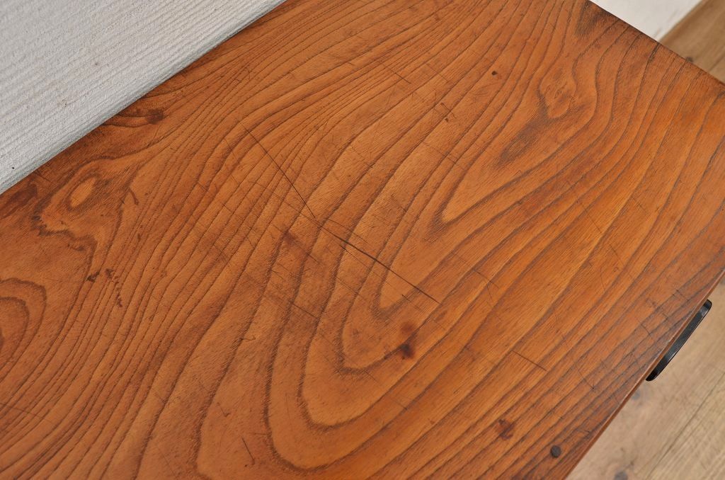 アンティーク家具　総欅!特別注文作り意匠の素晴らしい最高級茶箪笥