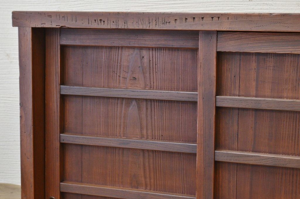 アンティーク家具 古民具 古い木の下駄箱(収納棚) ラフジュ工房