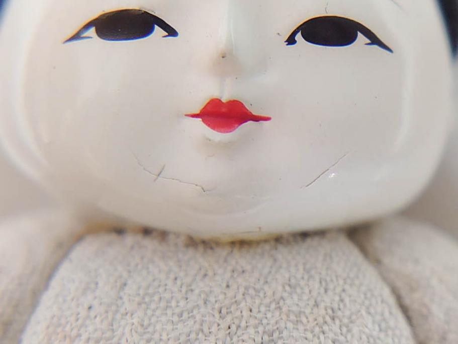 ビンテージ　木目込み人形　十五人揃　細部まで職人のこだわりを感じる可愛らしい五段雛飾り(ヴィンテージ、三越、雛人形、ひな人形、雛壇、段飾、置物、ケース付、外箱付き)(R-078507)