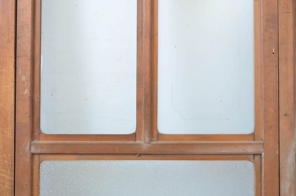 アンティーク建具　大正ロマンの情緒あふれる幅狭ガラス戸4枚セット(引き戸)(R-064301)