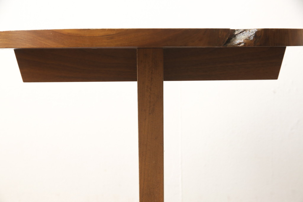 希少!　ヴィンテージ　美品　オリジナル　ジョージナカシマ　MINGUREN(ミングレン)　ラウンドテーブル(ジョージ・ナカシマ、カフェテーブル、ビンテージ)(R-058951)