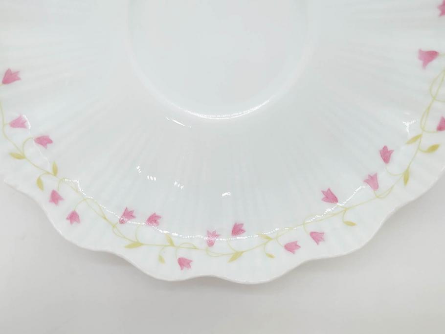 ビンテージ　フランス　LIMOGES　リモージュ　GIRAUD(ジロー)　淡い色彩で描かれた花のデザインが可愛らしいカップ&ソーサー5客セット(C&S、ヴィンテージ、花柄、フラワー、磁器、洋食器)(R-078517)