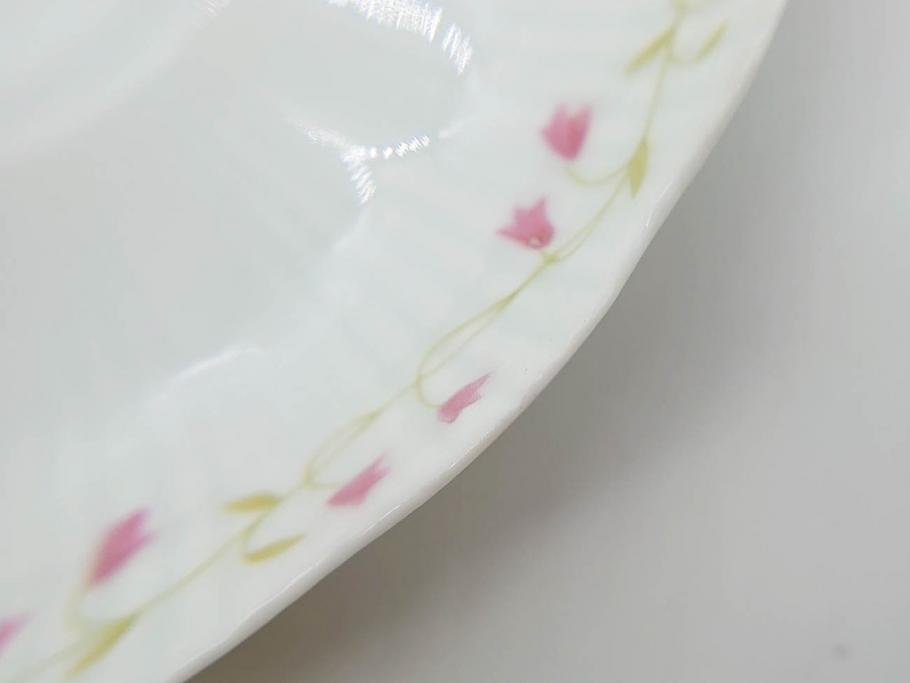ビンテージ　フランス　LIMOGES　リモージュ　GIRAUD(ジロー)　淡い色彩で描かれた花のデザインが可愛らしいカップ&ソーサー5客セット(C&S、ヴィンテージ、花柄、フラワー、磁器、洋食器)(R-078517)
