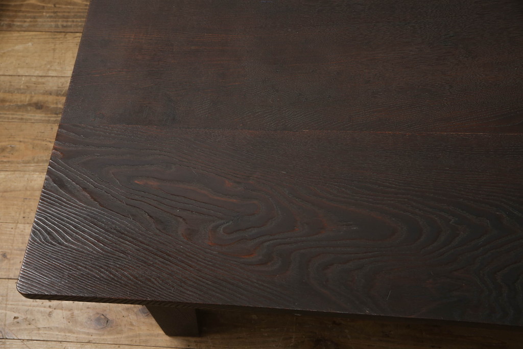 和製ビンテージ　栗材　浮造り仕上げ　和の趣きが魅力的な座卓(ローテーブル、センターテーブル、食卓、ヴィンテージ)(R-063885)